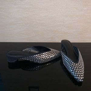 Zara studded mid-heel mule